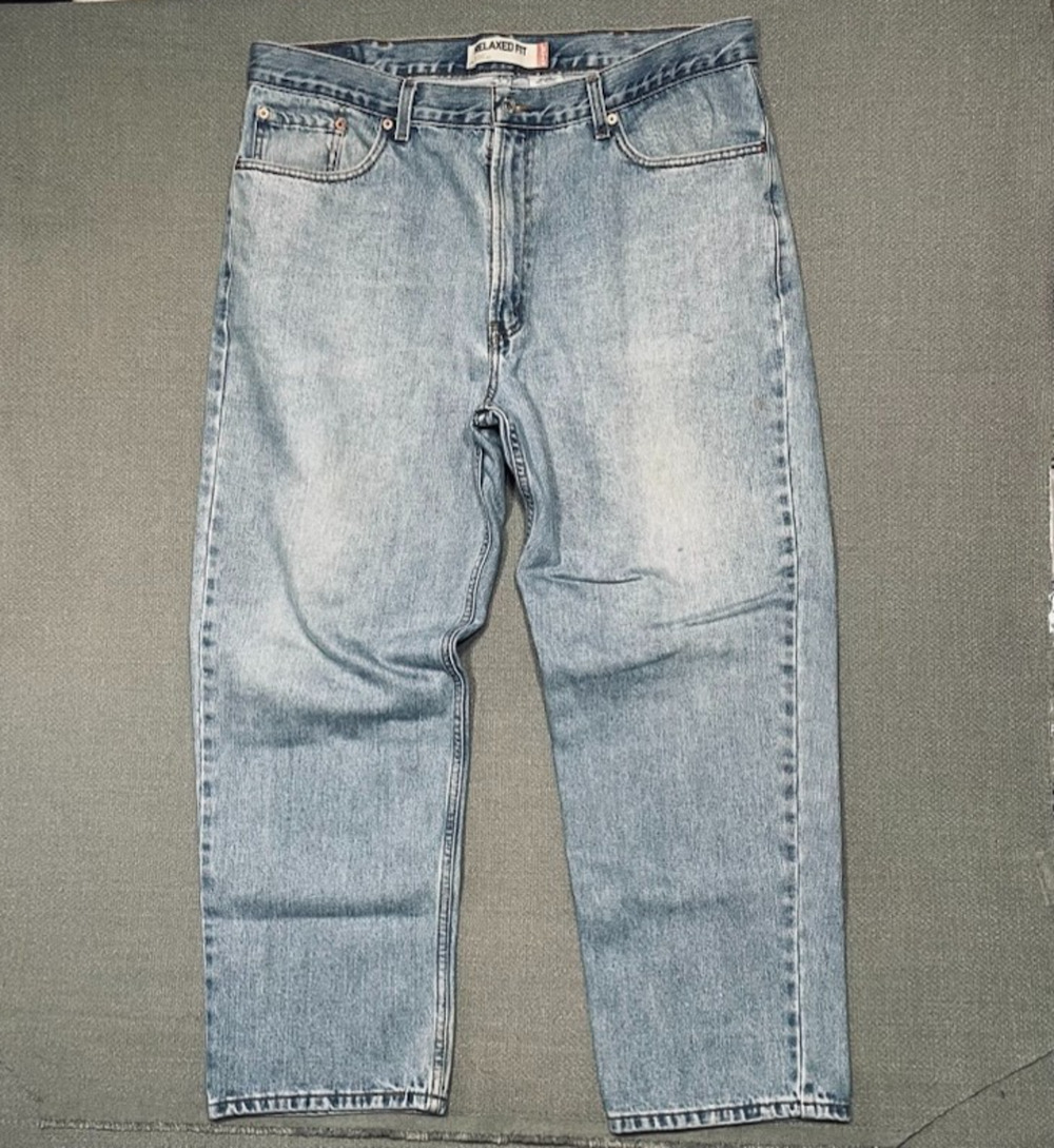 Vintage Y2K Levis 550 Jeans 40x30* Light Medium Wash Tapered Toned Dad Skater 00